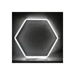 Set lumini LED hexagonale 42W, 6000K alb rece, pentru garaj si atelier (HEX4)