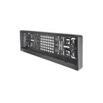 Suport număr de înmatriculare față cu amortizor PU negru, prindere 3Click (R-0001)