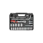Trusă tubulare 1/2" Yato 25 piese din oțel CrV, cu clichet 72 dinți