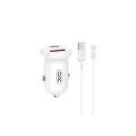 Încărcător auto mini 30W cu USB-C + USB-A, cablu Type‑C 1 m, XO-CC69