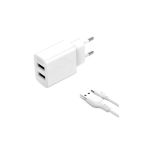 Încărcător de rețea USB 2.4A cu cablu Micro USB, XO-L109B