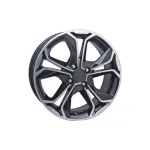 Set 4 jante aliaj DY177 KM 17 inch 5x114.3 ET40, negru diamond cut