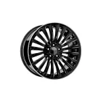 Set jante aliaj DY1989 KM 19 inch 5x112 pentru Mercedes, negre cu margine diamond cut