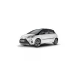 Set 4 bandouri protectie usi pentru Toyota Yaris III FL 2017–2019 hatchback, negru satinat