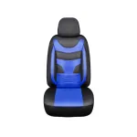 Set huse auto universale 11 piese, negru cu albastru, pentru scaune fata/spate