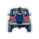 Abțibild Jeep decorativ pentru exterior, autocolant rezistent UV și apă, 13x12 cm (XL-22)