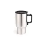 Cană electrică auto 12V pentru încălzire băuturi, inox, cu capac (FS-19008)
