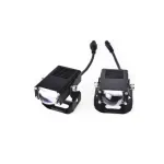 Set 2 proiectoare LED cu lupa 15W pentru grilă, lumină albă/galbenă, 12-24V