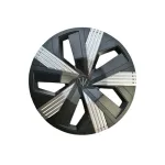 Set 4 capace roți Evo 15 inch, negru cu argintiu, pentru jante din oțel