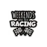 Abtibild Racing auto pentru exterior, rezistent la apa si UV, 13x13 cm (XS-08)