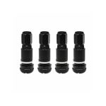 Valve metalice negre  compatibile turisme si autoutilitare 4 bucati  set Cod: NG-MS-525