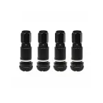 Set 4 valve metalice negre pentru roți auto, turisme și autoutilitare (NG-MS-525)