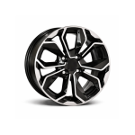 Set jante aliaj DY176 KM 16" 6.5J 4x100 ET35 negru Diamond Cut pentru Dacia/Renault