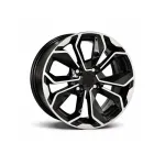 Set jante aliaj DY176 KM 16" 6.5J 4x100 ET35 negru Diamond Cut pentru Dacia/Renault