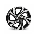 Set 4 jante aliaj DY253 KM 16" 6.5J 5x114.3 ET35 negru polish