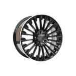 Set 4 jante aliaj PDW 19” 8J 5x112 ET38 negru cu margine polish, Mercedes