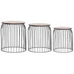 Măsuțe de cafea, 3 buc., negru GartenMobel Dekor