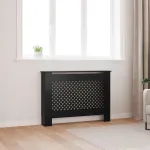 Mască pentru calorifer, negru, 112 x 19 x 81,5 cm, MDF GartenMobel Dekor