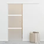 Ușă glisantă cu opritor silențios 76x205 cm sticlă ESG/aluminiu GartenMobel Dekor