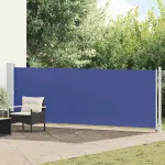 Copertină laterală retractabilă de terasă, albastru, 140x600 cm GartenMobel Dekor