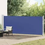 Copertină laterală retractabilă de terasă, albastru, 600x160 cm GartenMobel Dekor