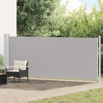 Copertină laterală retractabilă de terasă, gri, 600 x 160 cm GartenMobel Dekor