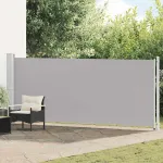 Copertină laterală retractabilă de terasă, gri, 600 x 160 cm GartenMobel Dekor