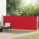 Copertină laterală retractabilă de terasă, roșu, 140x600 cm GartenMobel Dekor