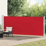 Copertină laterală retractabilă de terasă, roșu, 600 x 160 cm GartenMobel Dekor