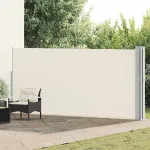Copertină laterală retractabilă de terasă, crem, 170 x 1200 cm GartenMobel Dekor