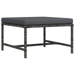 Taburet modular cu pernă, gri, poliratan GartenMobel Dekor