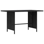 Masă de grădină, negru, 110x70x65 cm, poliratan GartenMobel Dekor