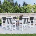 Perne cu spătar mic, 6 buc., negru, 100x50x3 cm, textil oxford GartenMobel Dekor