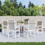 Perne cu spătar mic, 6 buc. gri taupe 100x50x3 cm textil oxford GartenMobel Dekor