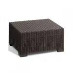 Masă de grădină Curver California maro închis 68x68 cm, aspect ratan