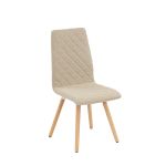 Scaun dining Halmar K282 bej, tapitat textil, picioare lemn, 95 cm