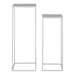 Set 2 suporturi pentru flori Beja din oțel, gri rece, House Nordic