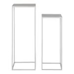 Set 2 suporturi pentru flori Beja din oțel, gri rece, House Nordic