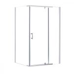 Cabină de duș asimetrică Leziter Galatro 80x120 cm, ușă batantă, sticlă 6 mm