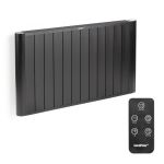 Încălzitor electric Leziter Solis 2000W cu Wi‑Fi, IP24, negru