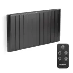 Încălzitor electric Leziter Solis 2000W cu Wi‑Fi, IP24, negru