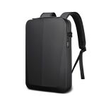 Rucsac laptop Leziter Axen rigid, antifurt TSA, cu port USB, negru