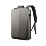 Rucsac laptop Leziter Axen 15,6 inch, rigid, cu USB si lacat TSA, gri