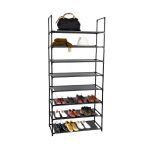 Suport pentru pantofi Leziter LCT-03 negru, 8 niveluri, metalic, 160 cm