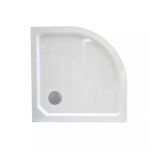 Wellis Cădiță de duș curbata înaltă din SMC 80x80x14 cm, alb