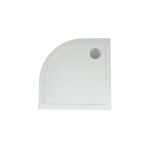 Tavă de duș Wellis SMC joasă, curbată, 80x80x4 cm, albă