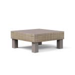 Masă de grădină Curver Elements Signature pliabilă, efect lemn frasin, 65x65 cm