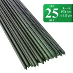 Set 25 araci/suport pentru rosii, castraveti, fasole, metal + PVC, verde, 150x1.8 cm, Artool GartenVIP DiyLine