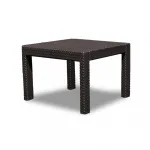 Masă de grădină Curver Rosario maro, aspect ratan, 59x59x43 cm