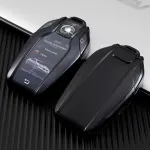 Husă cheie inteligentă BMW cu display, TPU neagră – compatibilă Seria 7, X5, X6
